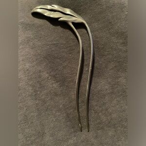 Colette Malouf silver leaf 6” hairpin